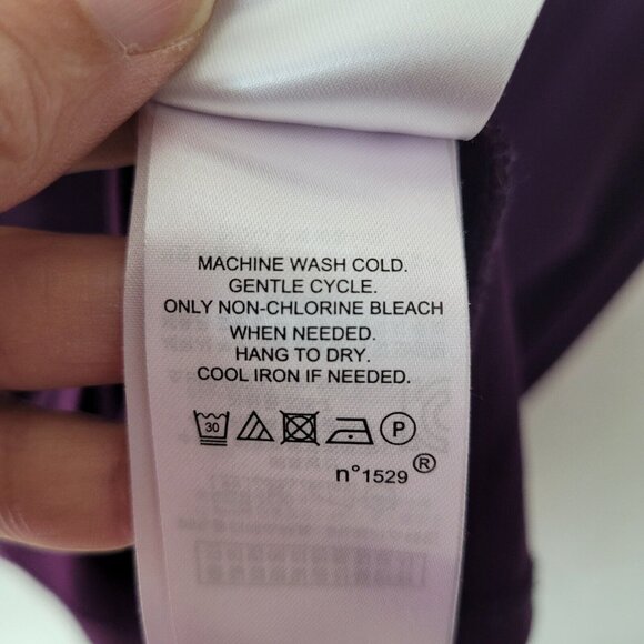 Lauren Ralph Lauren Dress Womens 6 Purple Sinch‎ Side 3/4 Bell Sleeve Scuba Knit - Picture 7 of 14